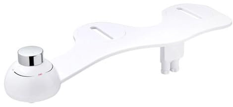 Bidet Einsatz für Toilette Wc Non Electric Dual Nozzle Front und Heckreinigung, Einstellbarer Druckschalter für Kaltes Wasser(Color:Black)