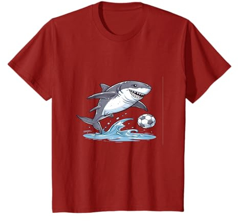 Tiere spielen Fußball - Haifisch Hai spielt Fußball T-Shirt