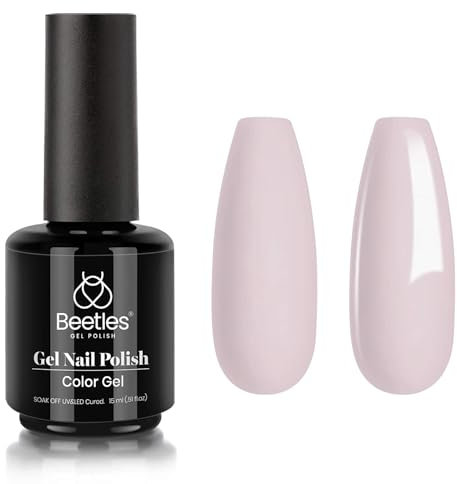 beetles Gel Polish 15ml Nude Mauve Purple Colour Natural Jelly Soak Off Uv Gel Polish Nail Art Manicure Gift for Women Girls-CL710-RE