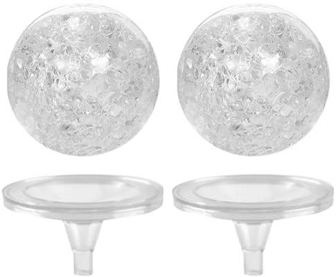 ABOOFAN 2pcs Crystal Sphere Stands Hanging Balls for outside Garden Balls Ornaments Decorative for Vase Fillers Sphere Decor Crystal Ornaments