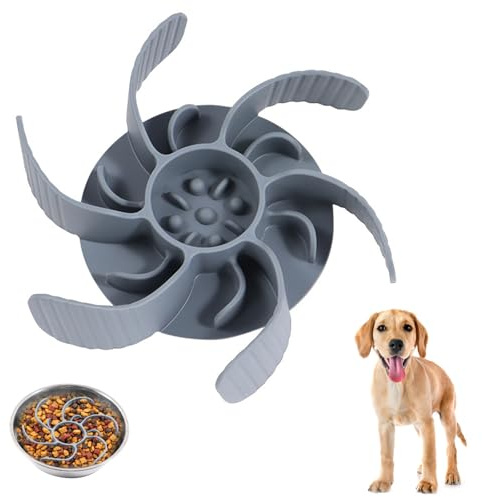 Anti Schling Napf Hund Silikon,Antischlingnapf Hunde,Slow Feeder Hundenapf,Anti Schling Einsatz für Napf,Schlingnapf Katze,Hunde Langsamer Fressnapf,Um die von Hunden zu verlangsamen,Grau ﻿