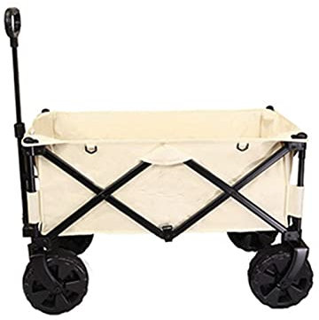 Chariot de jardin pliable pour l'extérieur, portable, à quatre roues, petit chariot pour un transport facile, idéal pour les courses