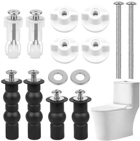 Set di fissaggio per WC, set di viti per sedile del water, assortimento di viti per sedile del WC, parti di riparazione, kit di fissaggio cerniere accessori
