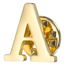 PATIKIL Brief Broschen Anfangsbuchstabe Buchstabe A Kragen Broschen Goldton | Brief Broschen, Für Frauen Männer Hemd Kleid Anzüge Mantel Kragen, Buchstabe A