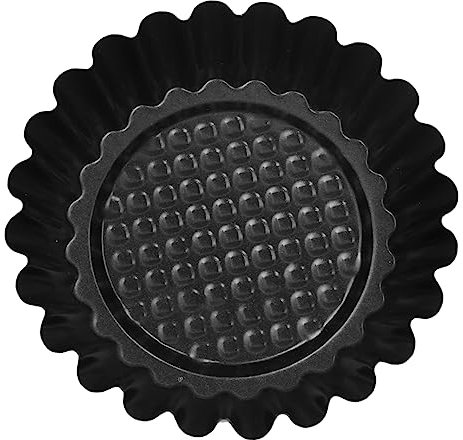 DECHOUS 12pcs Chrysanthemum Shaped Egg Tart Mold Baking Cups Non-Stick High Carbon Steel DIY Baking Supplies for Home Kitchen