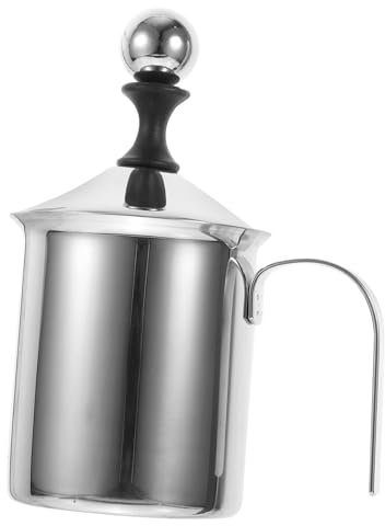 Alipis Montalatte Manuale Acciaio Inossidabile Doppia Rete Aeratore Schiumatore Per Latte Versatile Per Cappuccino e Caffè Facile Da Usare e Lavabile Lavastoviglie