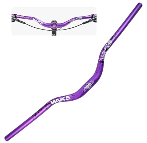 WAKE Cykelstyre 31,8 mm x 780 mm extra lång bredd 55 mm höjd stigare bar aluminiumlegering för cykling MTB mountainbike racercyklar (lila)