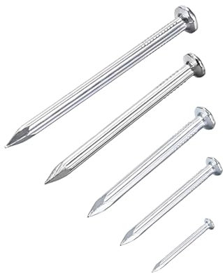 Clavos de Cemento endurecidos de 5 a 200 Piezas, Punta de Acero al Carbono, galvanizados, for Pared de Madera Dura, Azulejos, Ladrillos, hormigón y Cemento.(1.8x16mm)