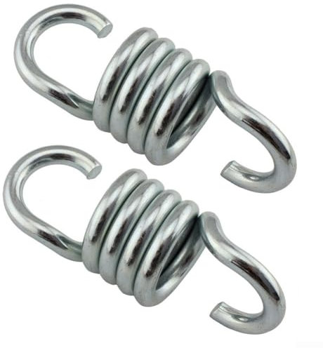 Perchas de resorte de acero adecuadas para diversas aplicaciones, incluyendo uso industrial (2 piezas)