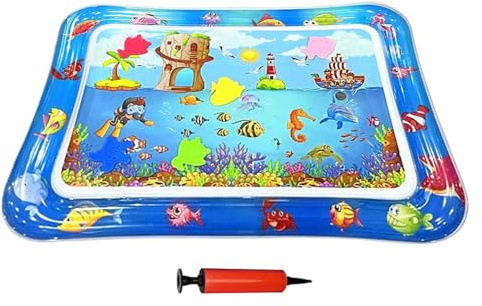 Wassermatte für Katzen, 66 x 47 cm, aufblasbares Wasserkissen für Katzen, rutschfest, wasserdicht, kühlendes Spielzeug für Indoor, Reisen und Welpen