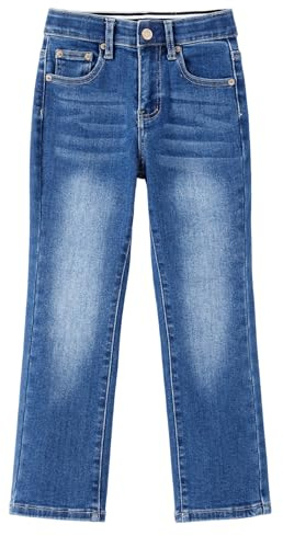 PATPAT Jeans Mädchen Kinder Jeanshosen Ultraflexible Stretch Regular Essentials Fit Straight Leg Jeans mit 5 Taschen für Schüler Schul Outfits Jahreszeitliche Jeans Hosen für Mädchen 13-14 J. 158-164