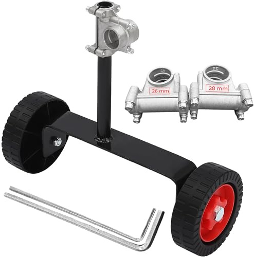 Grass Cutter Universal String Trimmer Wheel Attachment – Fits 26mm & 28mm Shafts Brush Cutters,Wheels for Weed Eater & Weed Wacker, Easy Support for String Trimmer