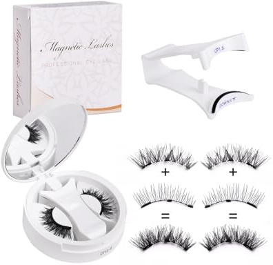 GAJUS Ciglia Finte Magnetiche Naturali e Riutilizzabili con Applicatore, Senza Colla - Facile da Indossare e Rimuovere, Effetto Naturale e Comodo, Ideale per Tutti i Giorni