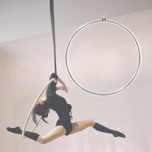 Aerial Hoop Edelstahl Lyra für Akrobatik Performance und Aerial Yoga, geeignet für Männer und Frauen, perfekt für Tanzstudio oder Fitnessstudio
