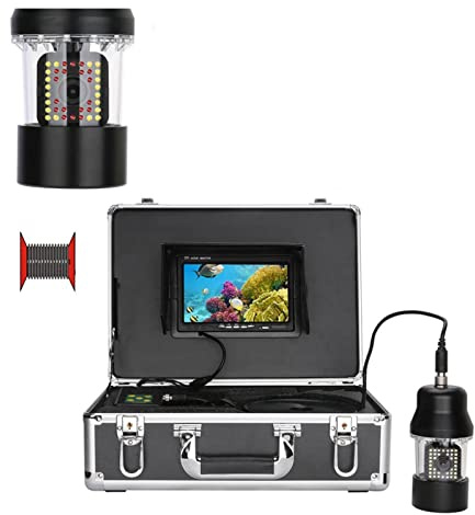 Telecamera Subacquea da Pesca Videocamera da pesca da 7 pollici 20m / 50m / 100m / 100m IP68. Impermeabile 38. Le. Telecamera rotante DS a 360 gradi(F8200B-2L-50M)