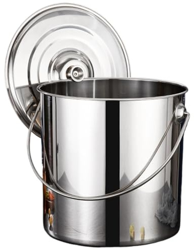 Olla de acero inoxidable con tapa, olla grande de 6/11, 5/20 L, ollas multiusos for cocinar sopa y estofado(20L)
