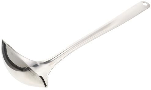 Generic Cucharón Colador de Aceite de Acero Inoxidable 304, Cuchara Sopera Grande para Cocina, Filtro Separador de Grasa con Mango Ergonómico, Utensilio de Cocina Multifuncional para
