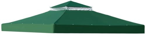 Gettimore Gazebo a doppio livello, 300 x 300 cm, copertura superiore con griglia di ventilazione in rete, riparo per barbecue all'aperto, poliestere 300D
