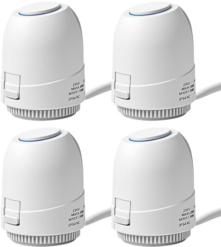 Stellantrieb Fussbodenheizung 230v M30x1,5 NC (stromlos geschlossen), Stellmotor VA80 für Fußbodenheizung, Fußbodenheizung Ventil für nahezu jeden Heizkreisverteiler (4)