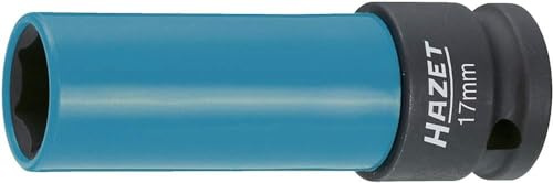 HAZET Kraft-Steckschlüsseleinsatz 903SLG-17, 1/2 Zoll (12,5 mm) Vierkant | 1/2 Zoll (12,5 mm) Vierkant hohl, Antrieb 1/2 Zoll (12,5 mm) Vierkant hohl, Abtrieb Außen-Tractionsprofil Sechskant, SW 17 mm