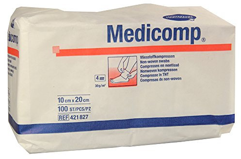 Hartmann 4218271 Medicomp Unsteril, 4fach, 10cm x 20cm, 100 Stück
