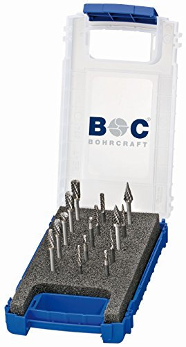 Bohrcraft HM-Kleinfrässtifte Set KF15 / Ø 3,0 + 6,0 mm / 15-teilig / 59001330015