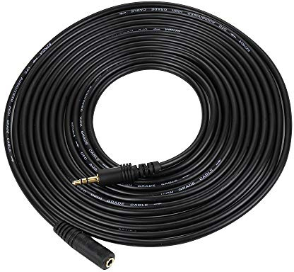 DTOL MC 3.5mm Audio Cable - 3.5mm TRS Female to Male 15ft Extension Cord for Microphones, Headphones, and More