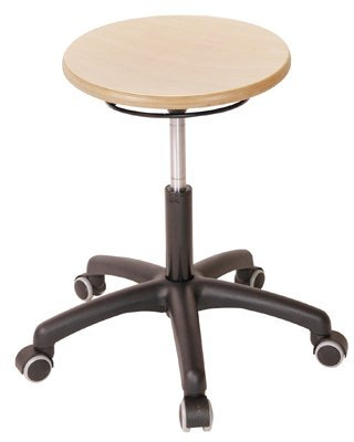 MeyChairSystems Arbeitshocker mit Gasfederhöhenverstellung, mit Rollen, Sitzfläche mit PU-Schaum, Sitzhöhe: 420-550 mm