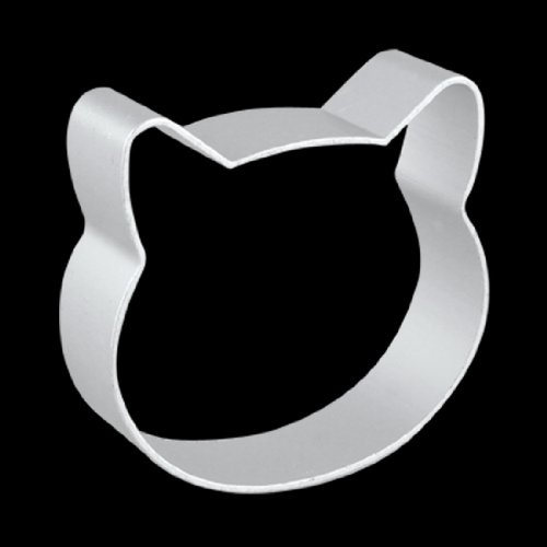sourcing map Silber Cartoon Katze-Kopf Kuchen Plätzchenform Gebäckform | Ausstechform Model