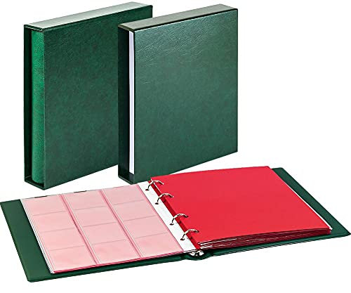 Lindner 1106E - G Set: Karat-Münzenalbum CLASSIC mit Kassette-grün