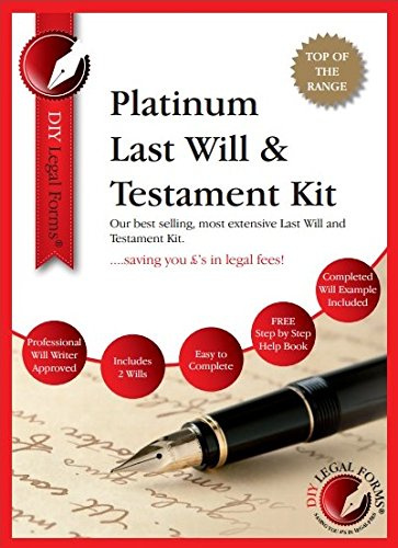 Platinum Testament-Set, Hochwertiges Set für die Erstellung des eigenen Testaments, von Anwälten geprüft, mit vollständigen Anweisungen (in englischer Sprache), direkt vom Verlag