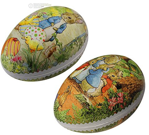 Nestler 2er Set Bilderostereier zum Befüllen Beatrix Potter 15 cm bunt Sortiert, Ostereier, Osterdekoration, Eier, Füllei, Pappei, Papposterei