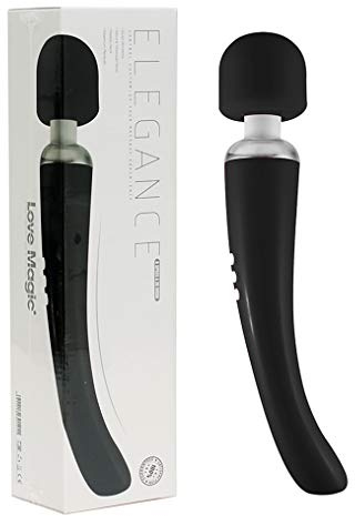 Love Magic Elegance Recharge Wand Vibrator, Schwarz, Ø 5,6 x 29,3 cm