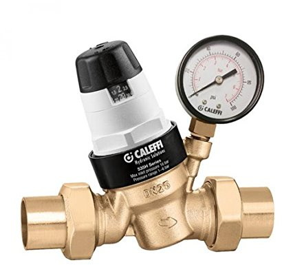Caleffi 535951HA 535H Series Reducing Valve ASSE 1003, 3/4 Sweat with Pressure Gauge