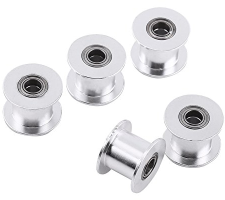 5 2GT släta remskivor 5 mm utan perforeringar, används för 10 mm bred 3D-skrivare