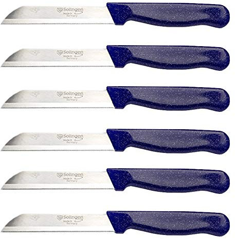 Solingen Allzweckmesser Obstmesser Schälmesser Lila Flitzer 6 Stück - Sehr scharf
