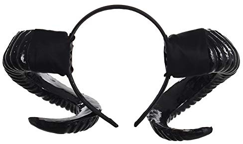 GRACEART Gotisch RAM Hörner Stirnband Haar Zubehör Teufelshörner Kostüm (Schwarz-2)