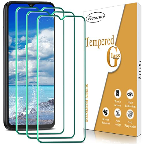 Kesuwe [3 Piezas] Protector de Pantalla para Xiaomi Redmi 9A, Redmi 9C, Cristal Templado Dureza 9H, Antiarañazos, Antihuella, Sin Burbujas, Fácil de Instalar