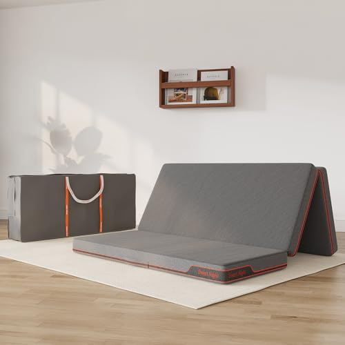 Sweetnight Premium Klappmatratze 135 x 190 x 10cm| 3-teilige Faltmatratze mit abnehmbarem Bezug | Mittelfest Kaltschaummatratze Höhe 10cm | Matratze faltbar klappbar Gästematratze Reisematratze |