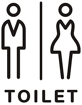 Signe de salle de bain homme et femme, autocollants muraux WC, panneau de toilette en acrylique auto-adhésif, panneau de porte WC unisexe pour salle de bain pour hôtel centre commercial restaurant ca
