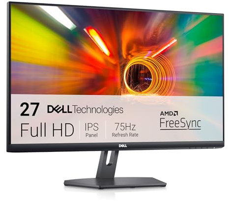 Dell S2721NX 27 Zoll Full HD (1920x1080) Monitor, 75Hz, IPS, 4ms, AMD FreeSync, Ultradünner Rahmen, 2x HDMI, 3 Jahre Garantie, Schwarz