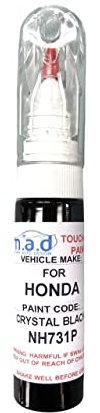 Car Touch Up Paint Compatible with CRYSTAL BLACK NH731P for HONDA - 20ml Precision Scratch Repair Kit with Needle & Brush - UK Mixed Automotive Paint Pen for Exact Colour Match