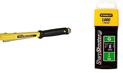 STANLEY Hammer Tacker with Steel Housingfor Heavy Duty 0-PHT150 & 1-TRA705T 8mm Heavy-Duty Staple (1000 Pieces)