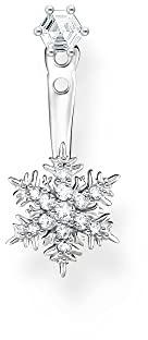 Thomas Sabo Einzel Ohrstecker Schneeflocke mit weißen Steinen 925 Sterling Silber H2255