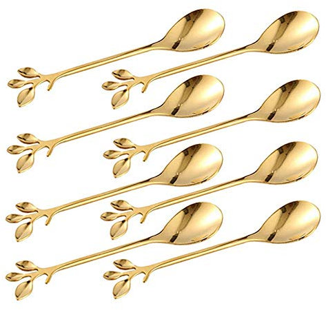 Darameea Ice-Cream Tea Spoons Retro Dessert Demitasse Espresso Spoons Cutlery Kitchen 1 8 Pieces
