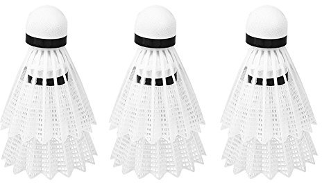 HERCHR Badminton-Federbälle, 6PSC Weiße Badminton-Federbälle PVC-Hochgeschwindigkeits-Trainings-Badmintonbälle Große Stabilität Für Outdoor-Indoor-Sportarten