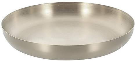 GRIRIW Plato Inoxidable Para Servir Comida Bandeja De Aperitivos Redonda Para Hogar