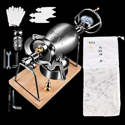 Popcornmaschine Aus Edelstahl 304, Hand-Mini-Popcornmaschine, Chinesische Vintage-Popcornmaschine, Manuelles Kurbel-Popcorn, Geschenke FüR Die Party Zu Hause(230ML)