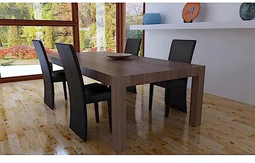 THOYTOUI Esszimmerstühle 4 STK. Lounge Sessel Dekorative Stühle Schminkstuhl Arbeitsstuhl Geeignet für Küche Speisesaal Schlafzimmer Arbeitszimmer Dunkelbraun Kunstleder