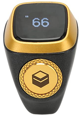 Gugxiom Tally Counter Ring, BT 5.1 LED Finger Tally Counter Clicker Support APP mit 0,49 Zoll Bildschirm 20 Mm Kompatibel mit Qibla Android